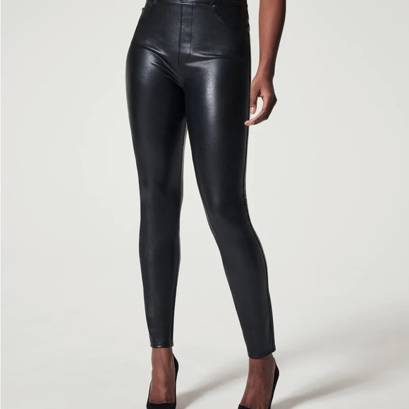 NWT SPANX Leather-Like Ankle Skinny Pant - Picture 5 of 10